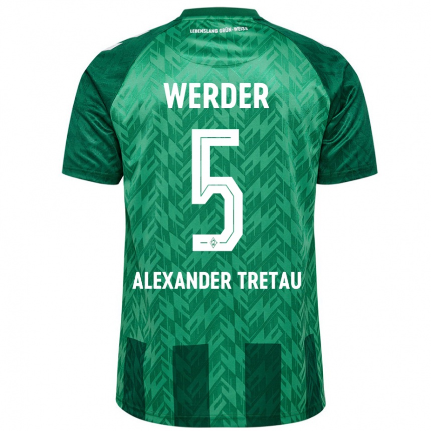 Mujer Fútbol Camiseta Hans Alexander Tretau #5 Verde 1ª Equipación 2024/25