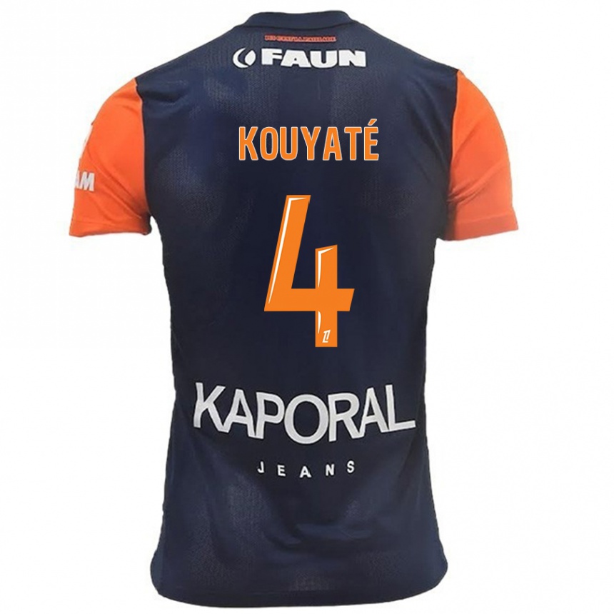 Mujer Fútbol Camiseta Kiki Kouyaté #4 Azul Marino Naranja 1ª Equipación 2024/25