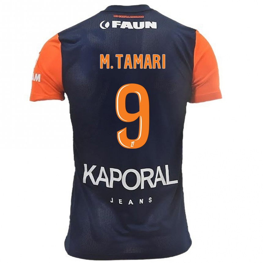 Mujer Fútbol Camiseta Mousa Tamari #9 Azul Marino Naranja 1ª Equipación 2024/25