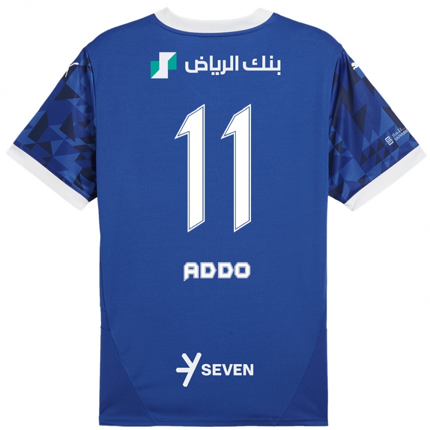 Mujer Fútbol Camiseta Elizabeth Addo #11 Azul Oscuro Blanco 1ª Equipación 2024/25