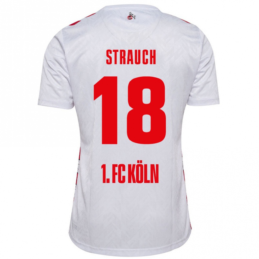 Mujer Fútbol Camiseta Georg Strauch #18 Blanco Rojo 1ª Equipación 2024/25