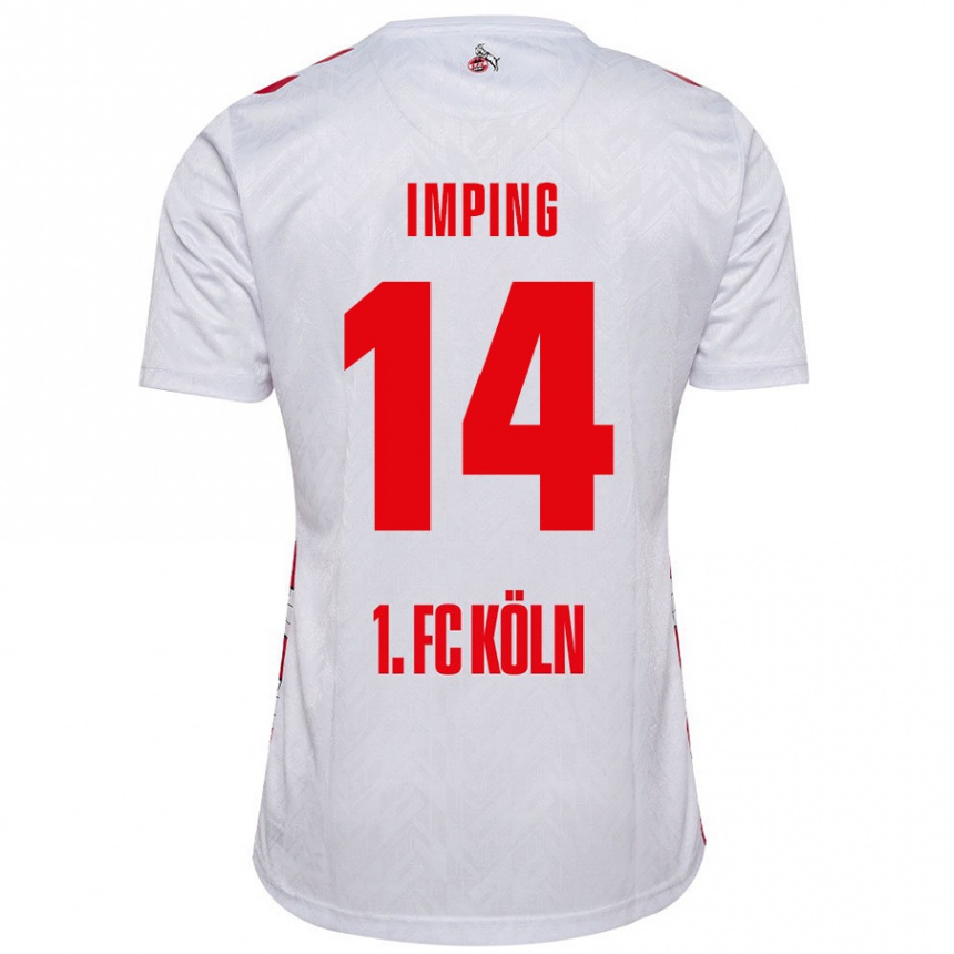 Mujer Fútbol Camiseta Carlotta Imping #14 Blanco Rojo 1ª Equipación 2024/25