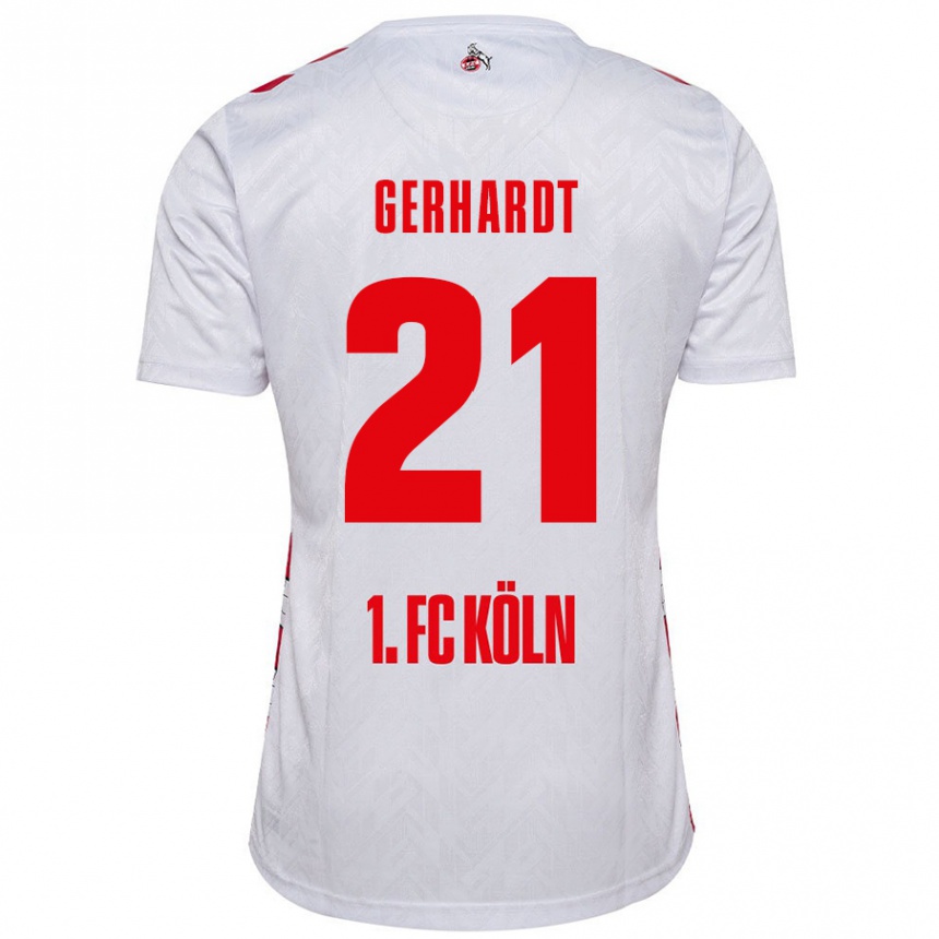 Mujer Fútbol Camiseta Anna Gerhardt #21 Blanco Rojo 1ª Equipación 2024/25