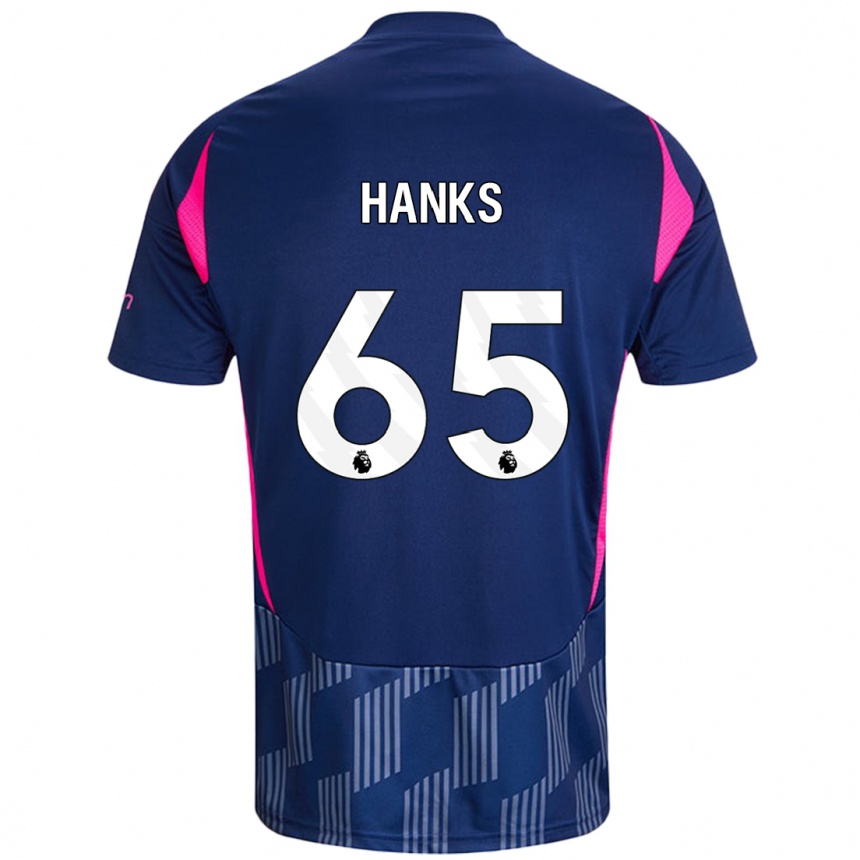 Mujer Fútbol Camiseta Justin Hanks #65 Azul Real Rosa 2ª Equipación 2024/25