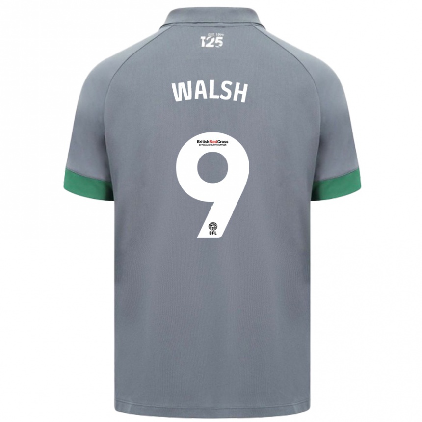 Mujer Fútbol Camiseta Catherine Walsh #9 Gris Oscuro 2ª Equipación 2024/25