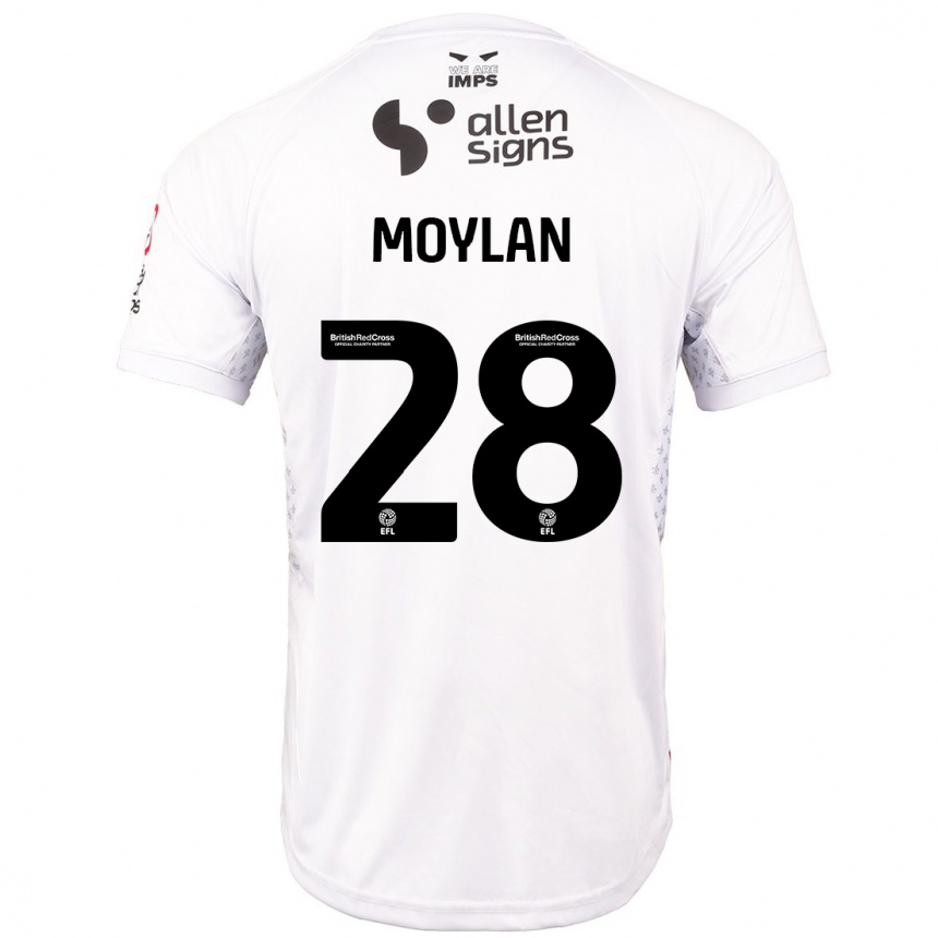 Mujer Fútbol Camiseta Jack Moylan #28 Rojo Blanco 2ª Equipación 2024/25