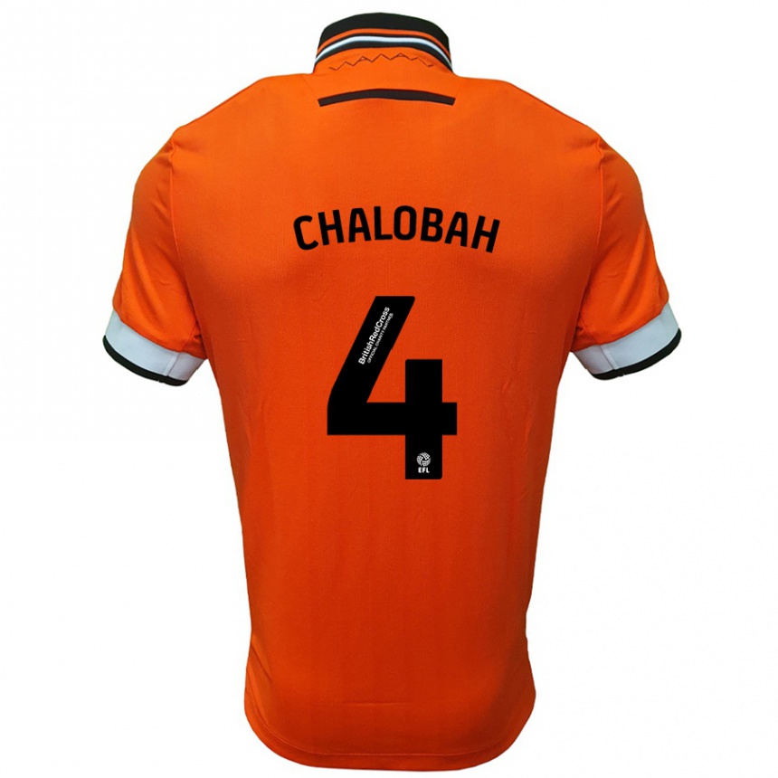 Mujer Fútbol Camiseta Nathaniel Chalobah #4 Naranja Blanco 2ª Equipación 2024/25