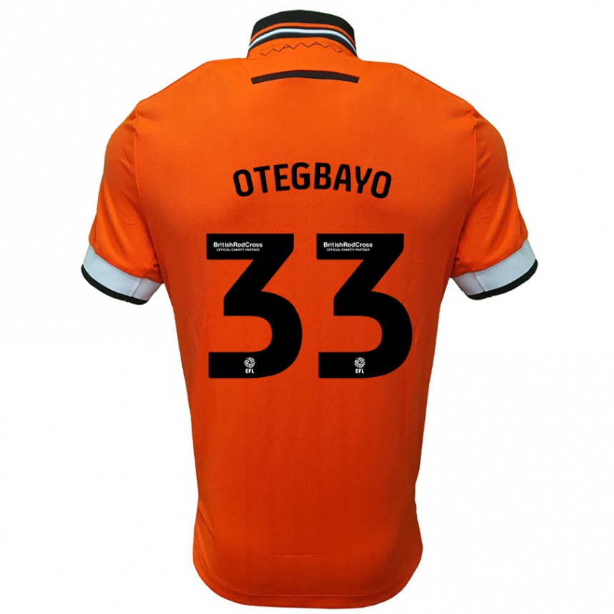 Mujer Fútbol Camiseta Gabriel Otegbayo #33 Naranja Blanco 2ª Equipación 2024/25