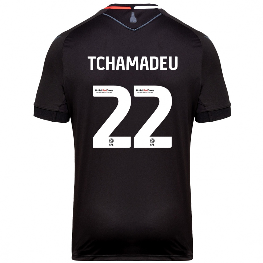 Mujer Fútbol Camiseta Junior Tchamadeu #22 Negro 2ª Equipación 2024/25