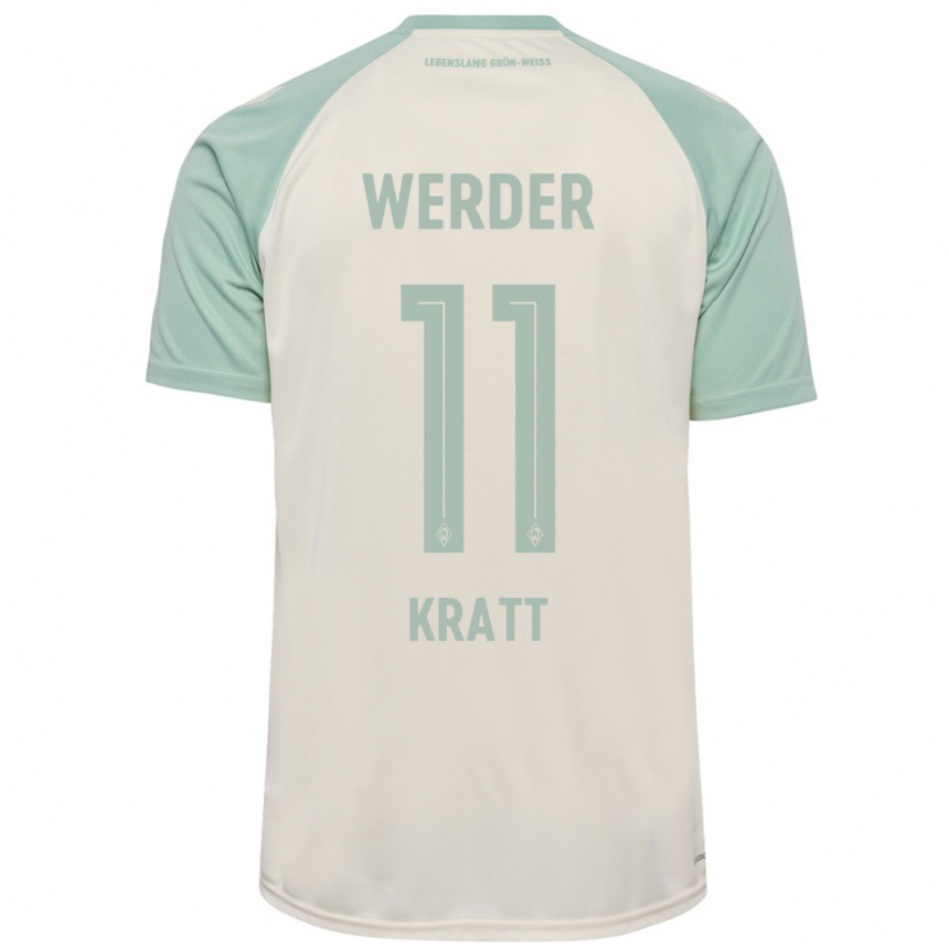 Mujer Fútbol Camiseta Ronan Kratt #11 Blanquecino Verde Claro 2ª Equipación 2024/25