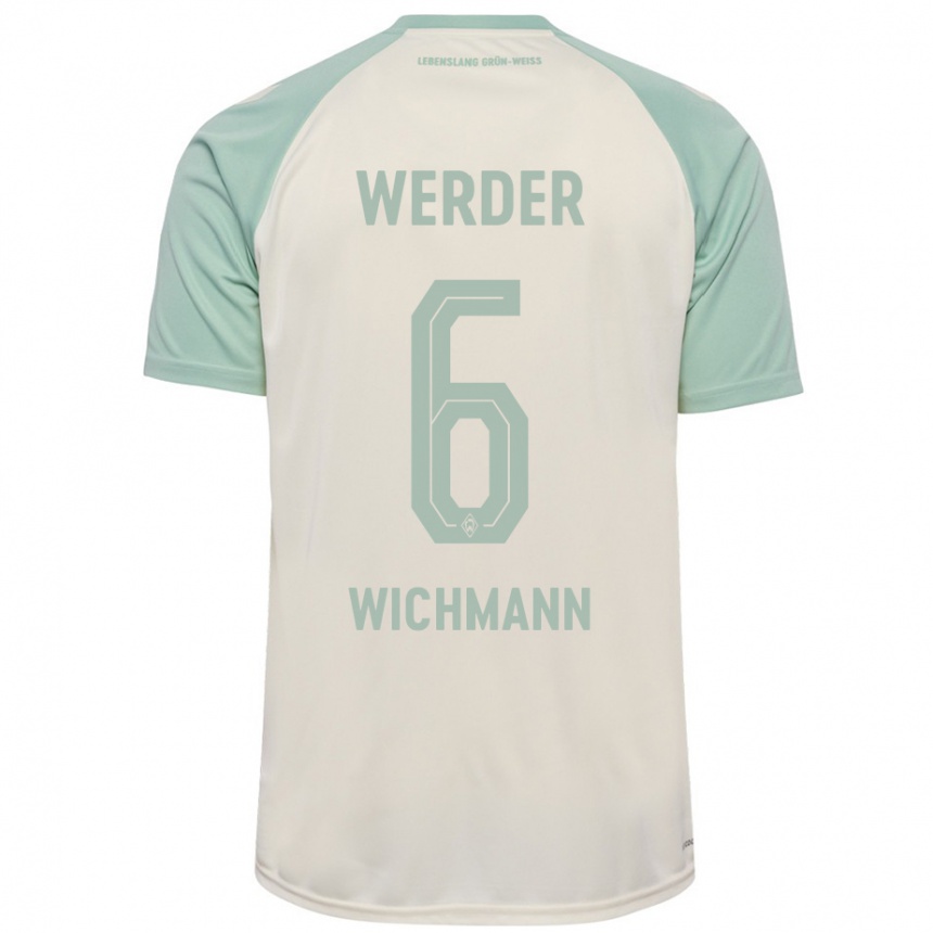 Mujer Fútbol Camiseta Reena Wichmann #6 Blanquecino Verde Claro 2ª Equipación 2024/25