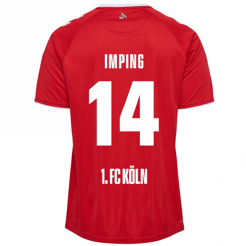 Mujer Fútbol Camiseta Carlotta Imping #14 Rojo Blanco 2ª Equipación 2024/25