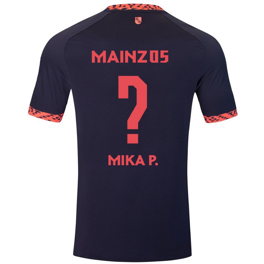 Mujer Fútbol Camiseta Mika Preßler #0 Azul Coral Rojo 2ª Equipación 2024/25