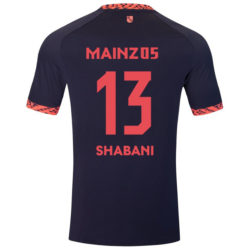 Mujer Fútbol Camiseta Eniss Shabani #13 Azul Coral Rojo 2ª Equipación 2024/25