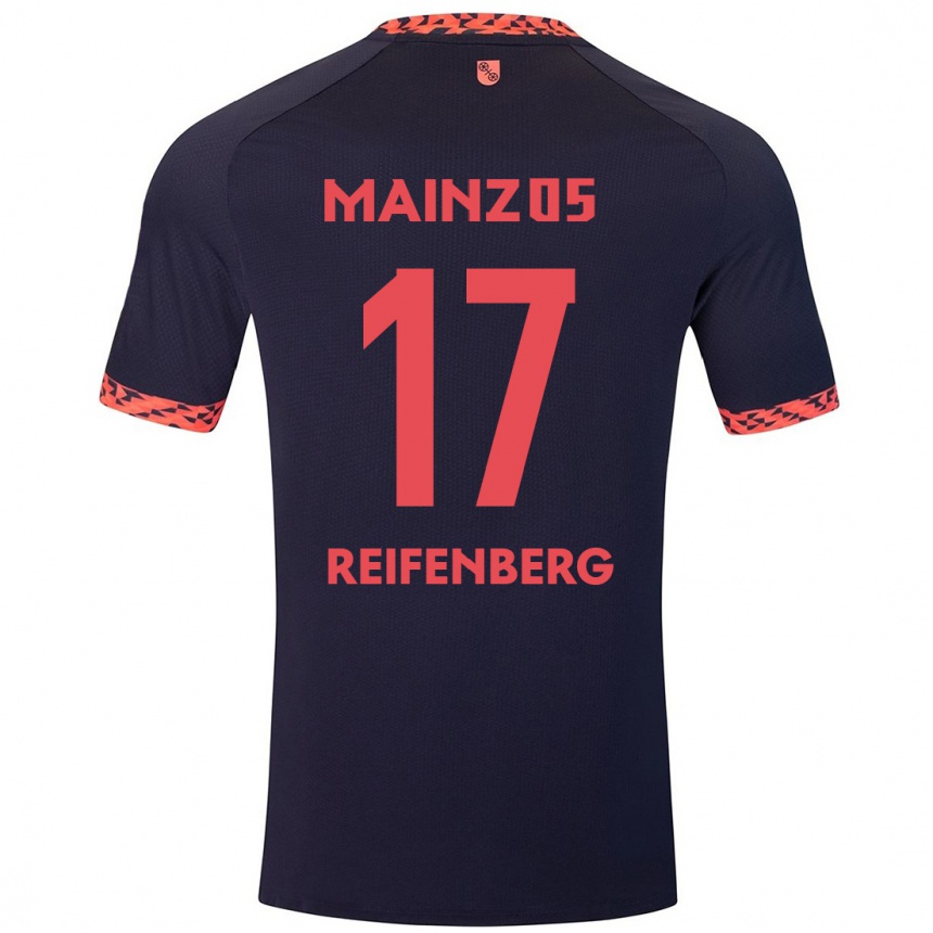 Mujer Fútbol Camiseta Michelle Reifenberg #17 Azul Coral Rojo 2ª Equipación 2024/25