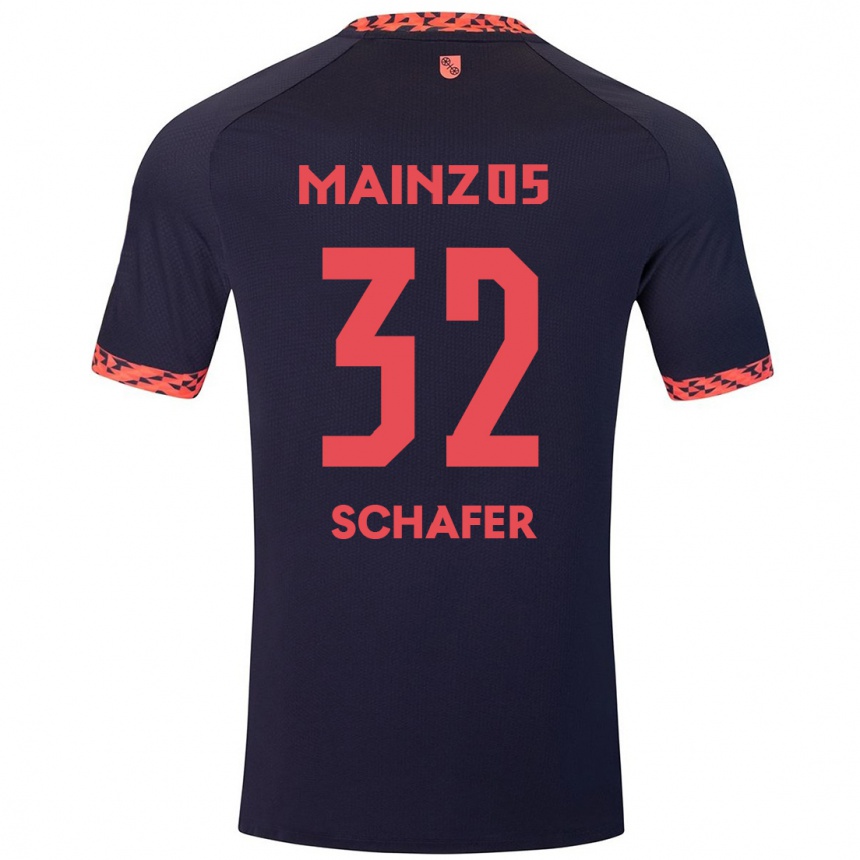 Mujer Fútbol Camiseta Ann-Christin Schäfer #32 Azul Coral Rojo 2ª Equipación 2024/25