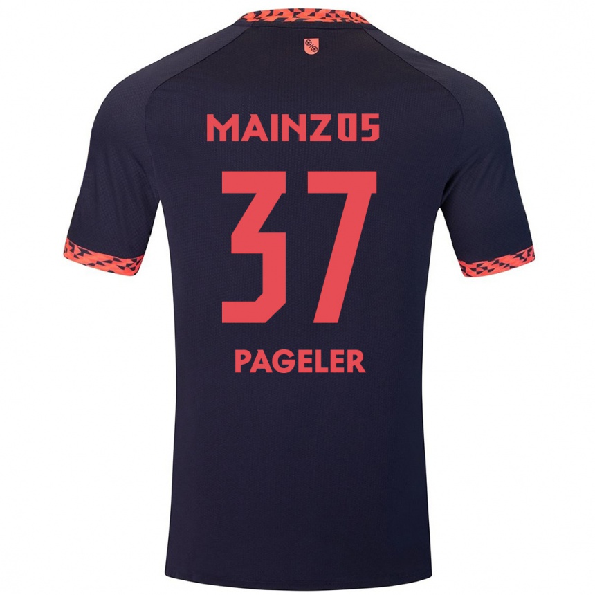 Mujer Fútbol Camiseta Maja Pageler #37 Azul Coral Rojo 2ª Equipación 2024/25