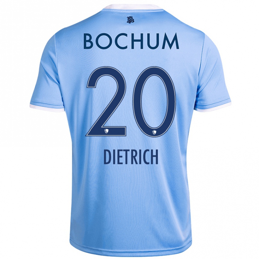 Mujer Fútbol Camiseta Sam Dietrich #20 Azul Cielo 2ª Equipación 2024/25