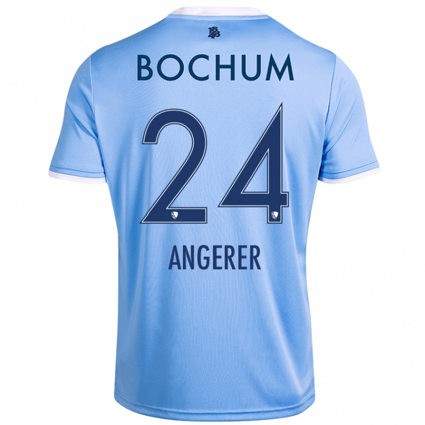 Mujer Fútbol Camiseta Alina Angerer #24 Azul Cielo 2ª Equipación 2024/25