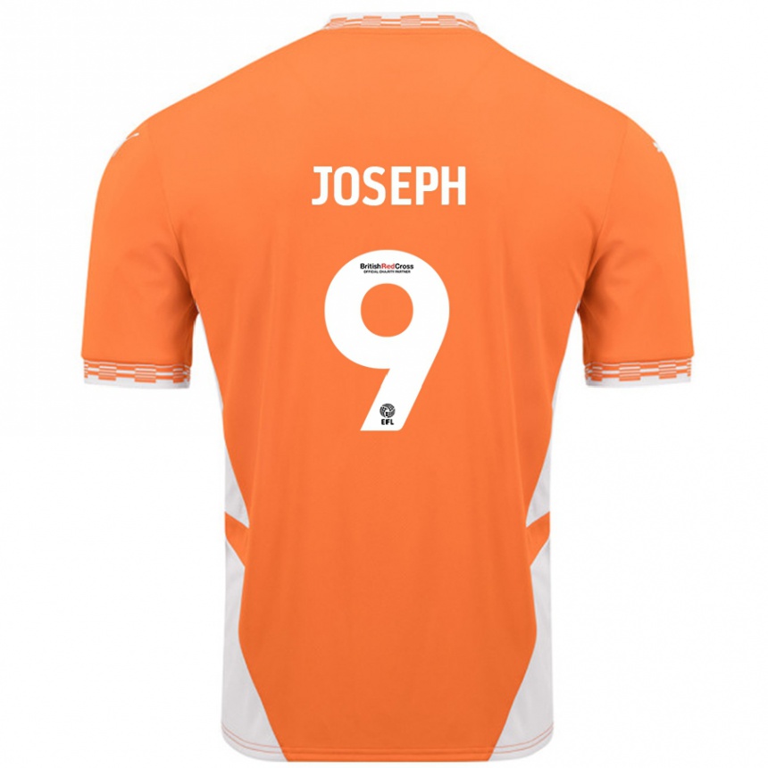 Niño Fútbol Camiseta Kyle Joseph #9 Naranja Blanco 1ª Equipación 2024/25