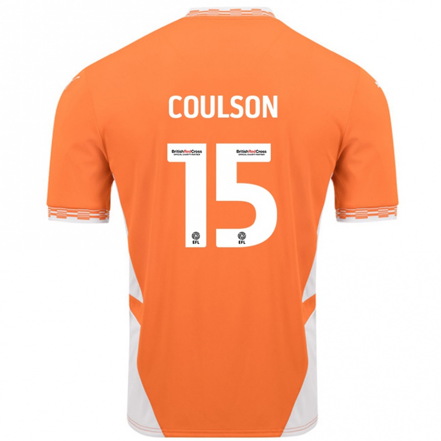 Niño Fútbol Camiseta Hayden Coulson #15 Naranja Blanco 1ª Equipación 2024/25