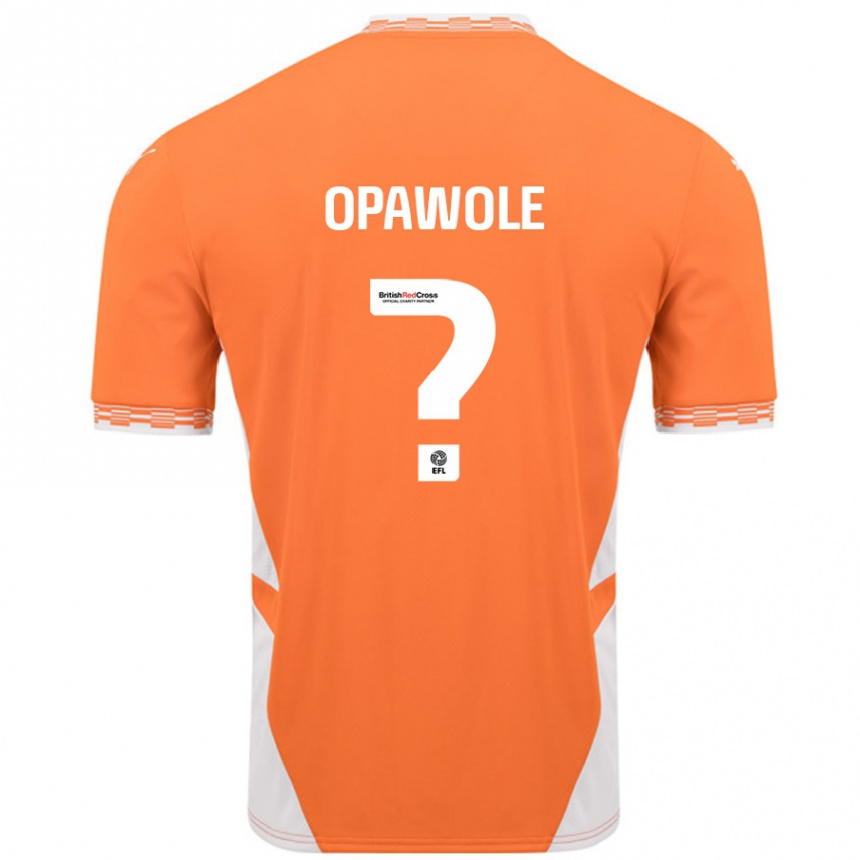 Niño Fútbol Camiseta Johnson Opawole #0 Naranja Blanco 1ª Equipación 2024/25