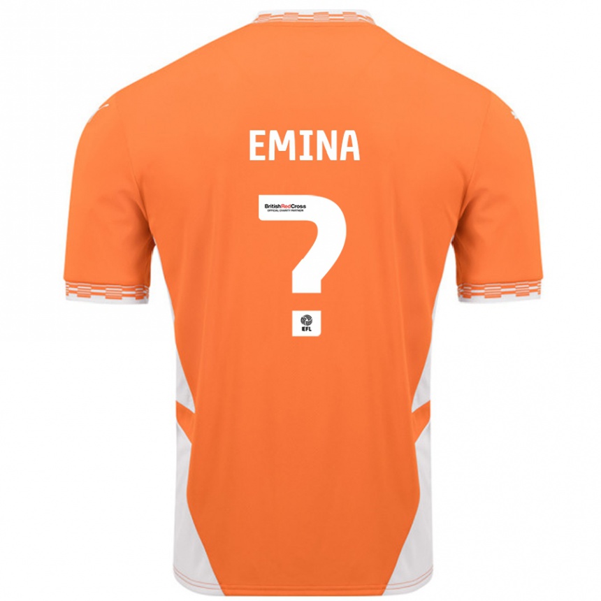 Niño Fútbol Camiseta Ezra Emina #0 Naranja Blanco 1ª Equipación 2024/25