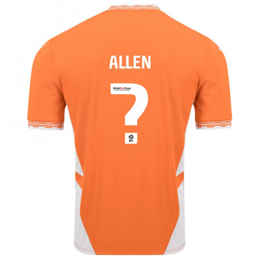 Niño Fútbol Camiseta Karen Allen #0 Naranja Blanco 1ª Equipación 2024/25