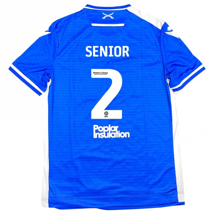 Niño Fútbol Camiseta Joel Senior #2 Azul Blanco 1ª Equipación 2024/25