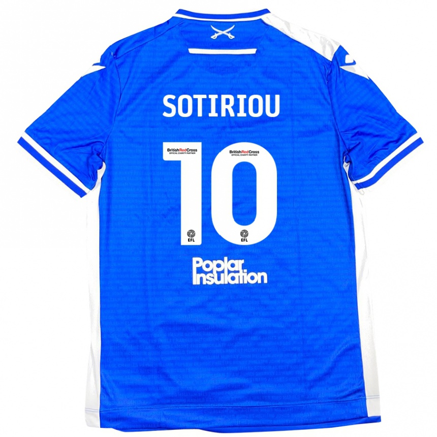 Niño Fútbol Camiseta Ruel Sotiriou #10 Azul Blanco 1ª Equipación 2024/25