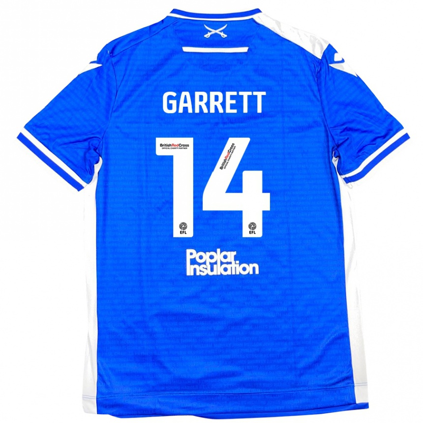 Niño Fútbol Camiseta Jake Garrett #14 Azul Blanco 1ª Equipación 2024/25