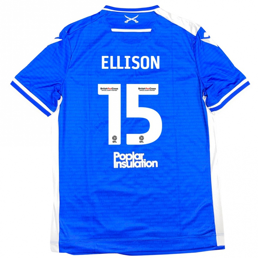 Niño Fútbol Camiseta Dan Ellison #15 Azul Blanco 1ª Equipación 2024/25