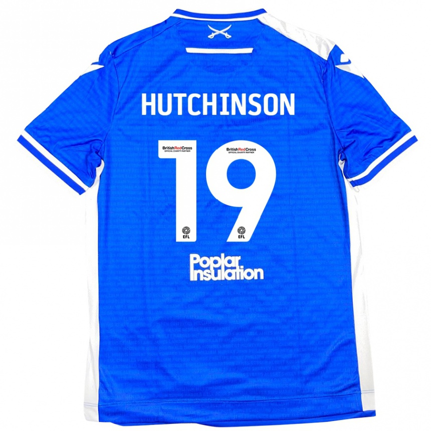 Niño Fútbol Camiseta Isaac Hutchinson #19 Azul Blanco 1ª Equipación 2024/25