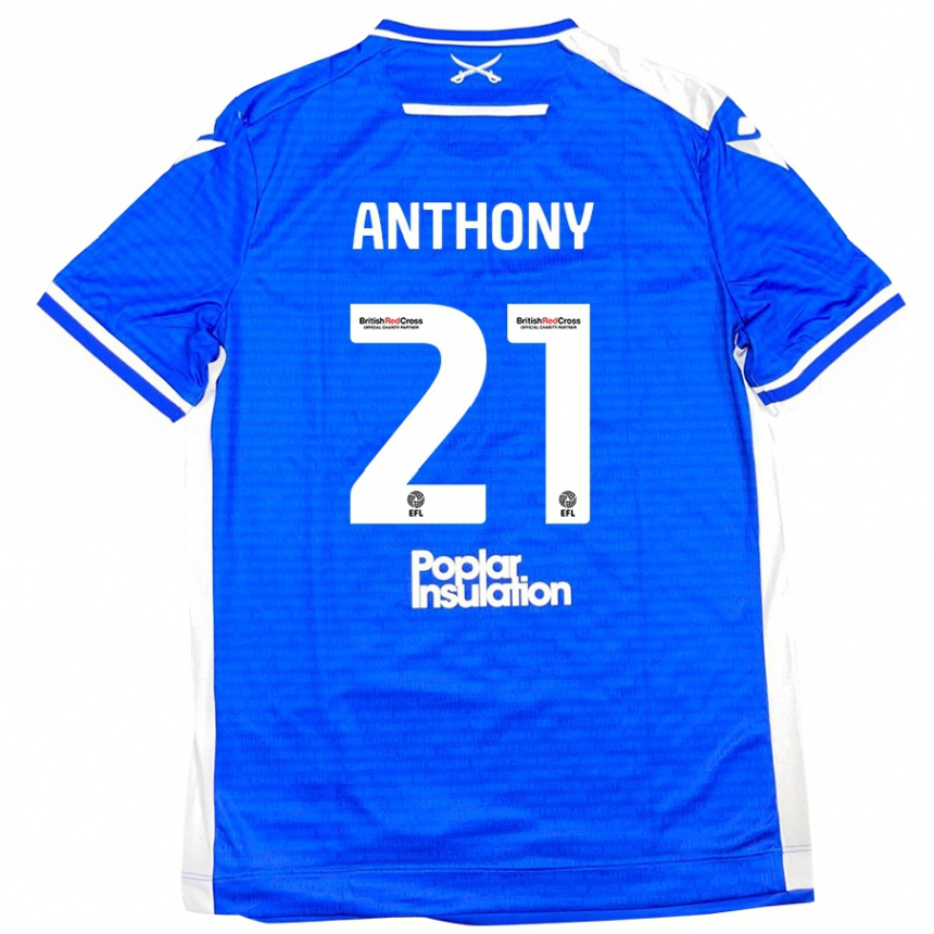 Niño Fútbol Camiseta Micah Anthony #21 Azul Blanco 1ª Equipación 2024/25