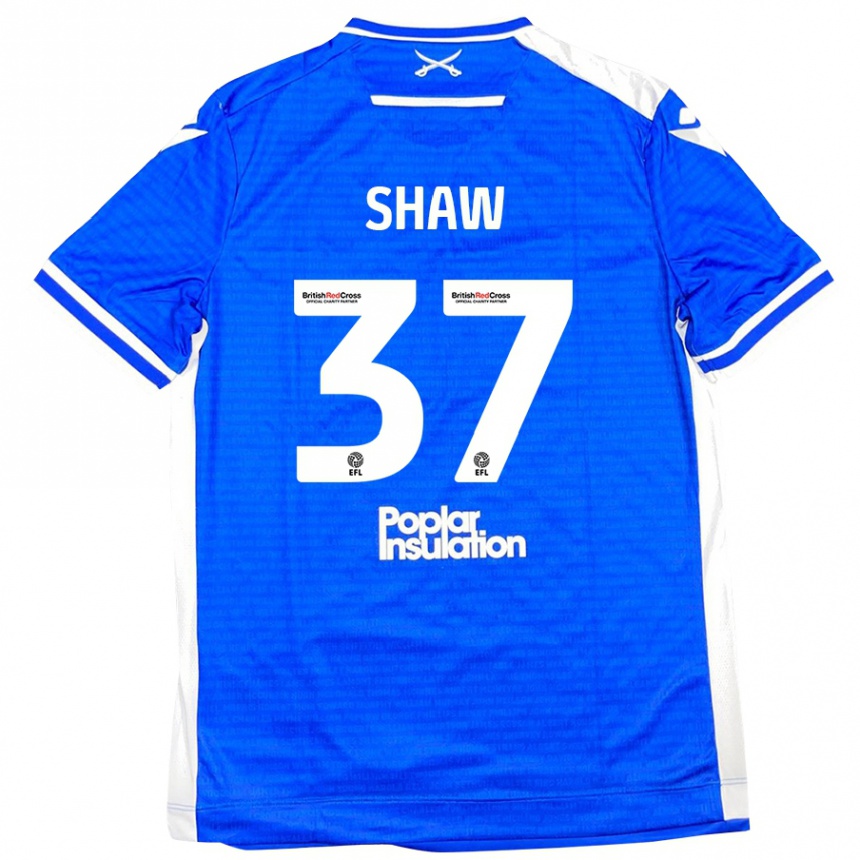 Niño Fútbol Camiseta Kofi Shaw #37 Azul Blanco 1ª Equipación 2024/25