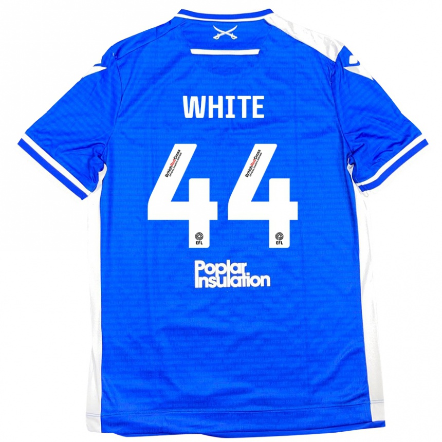 Niño Fútbol Camiseta Charlie White #44 Azul Blanco 1ª Equipación 2024/25