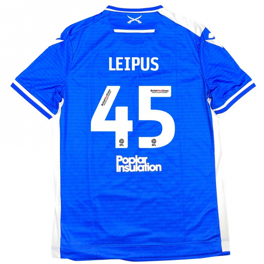 Niño Fútbol Camiseta Brooklyn Leipus #45 Azul Blanco 1ª Equipación 2024/25