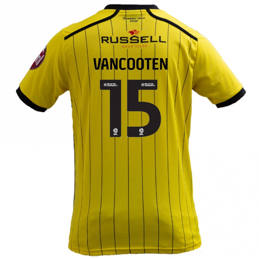 Niño Fútbol Camiseta Terence Vancooten #15 Amarillo 1ª Equipación 2024/25