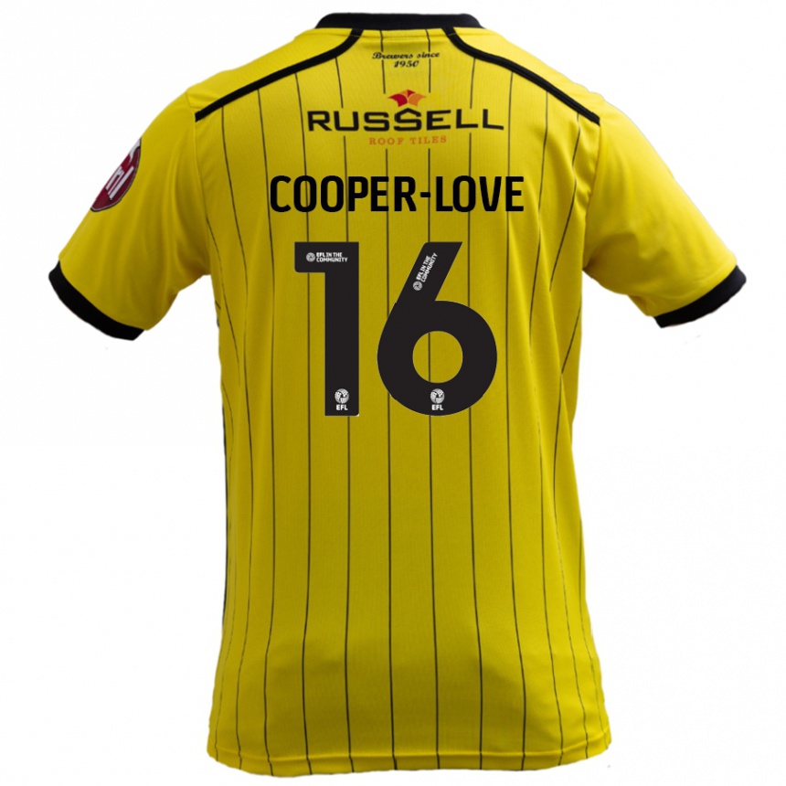 Niño Fútbol Camiseta Jack Cooper-Love #16 Amarillo 1ª Equipación 2024/25