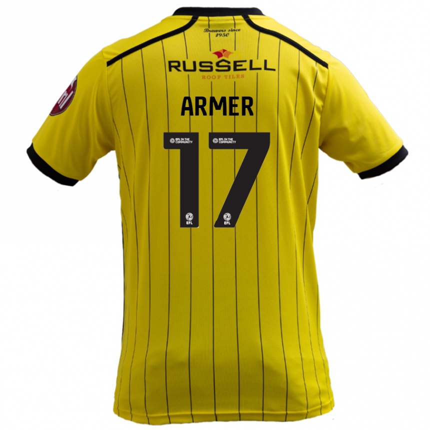 Niño Fútbol Camiseta Jack Armer #17 Amarillo 1ª Equipación 2024/25