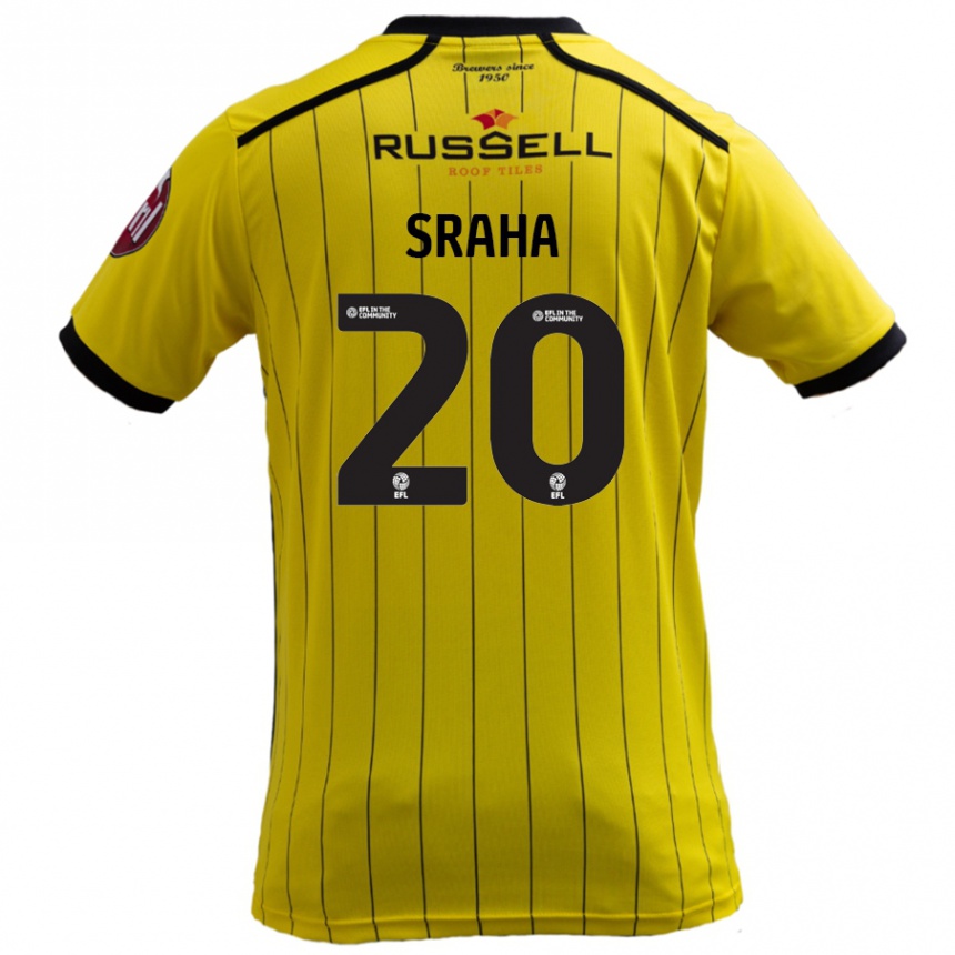 Niño Fútbol Camiseta Jason Sraha #20 Amarillo 1ª Equipación 2024/25