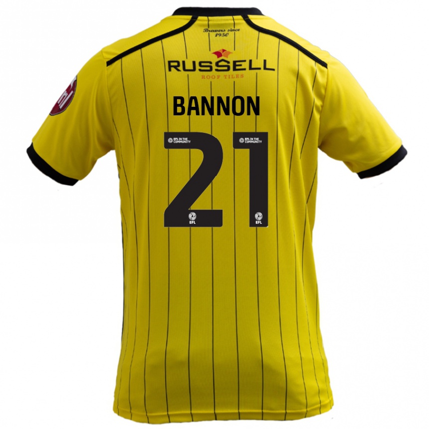 Niño Fútbol Camiseta Alex Bannon #21 Amarillo 1ª Equipación 2024/25