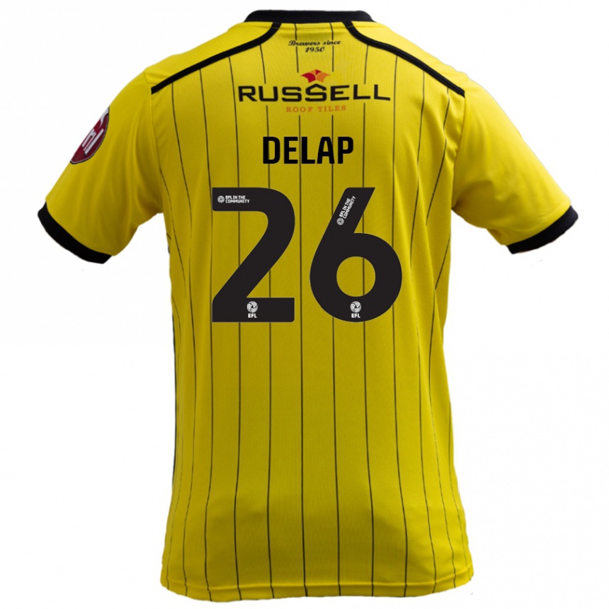 Niño Fútbol Camiseta Finn Delap #26 Amarillo 1ª Equipación 2024/25