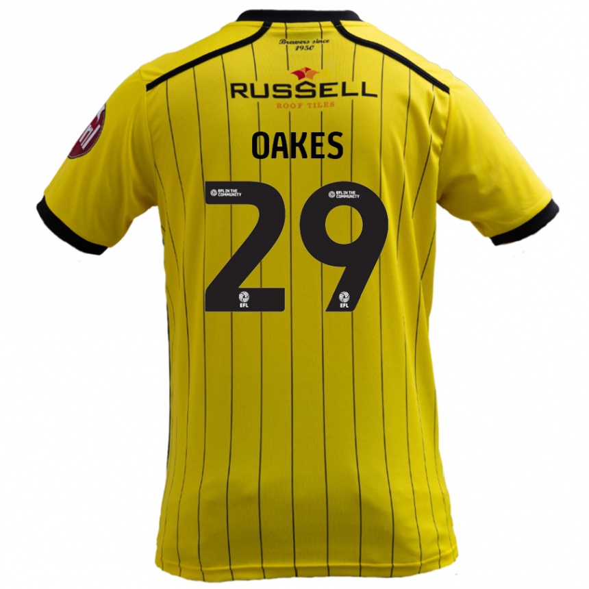 Niño Fútbol Camiseta Toby Oakes #29 Amarillo 1ª Equipación 2024/25