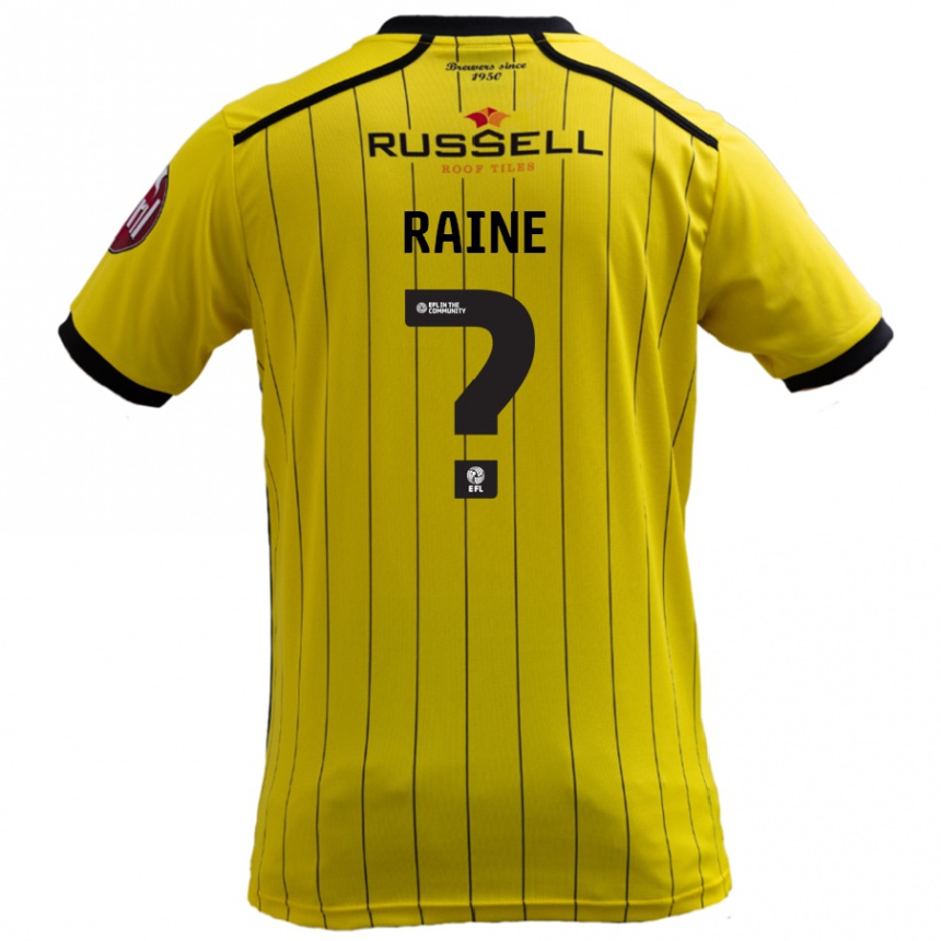 Niño Fútbol Camiseta Max Raine #0 Amarillo 1ª Equipación 2024/25