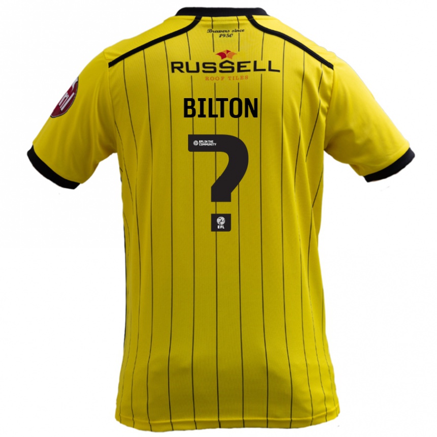 Niño Fútbol Camiseta Kye Bilton #0 Amarillo 1ª Equipación 2024/25