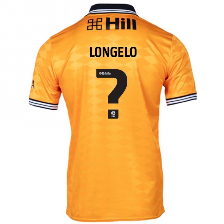 Niño Fútbol Camiseta Emmanuel Longelo #0 Naranja 1ª Equipación 2024/25