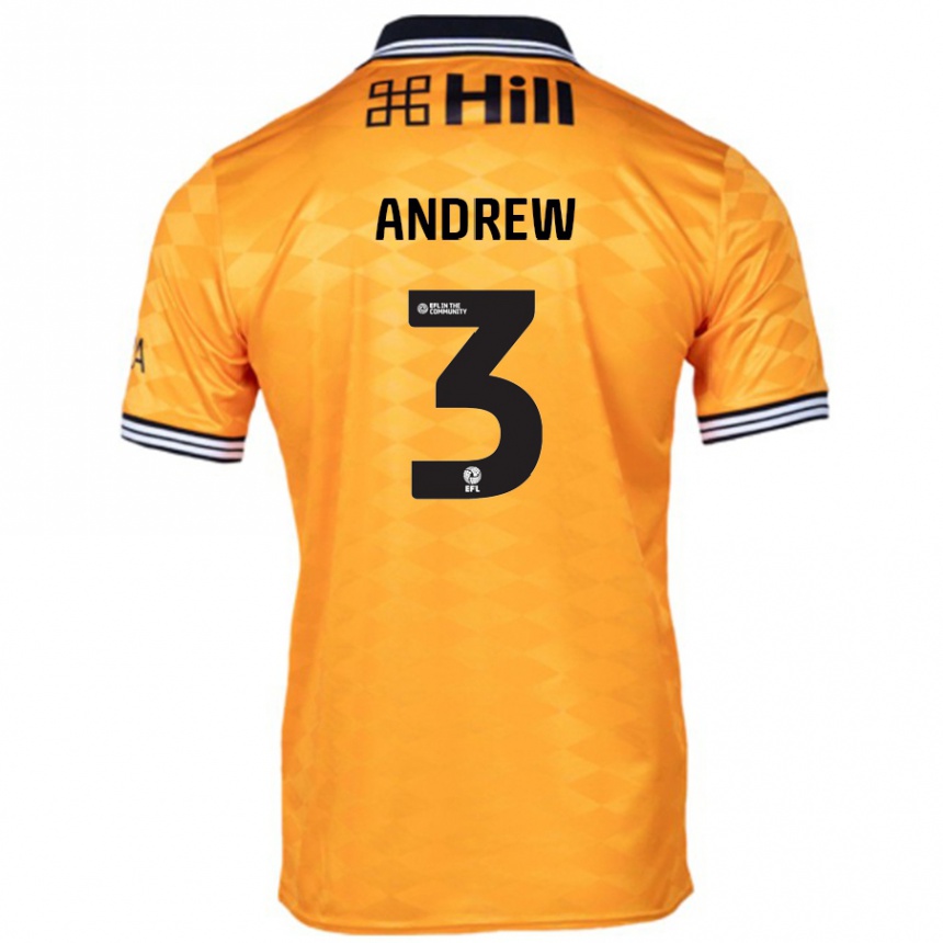 Niño Fútbol Camiseta Danny Andrew #3 Naranja 1ª Equipación 2024/25