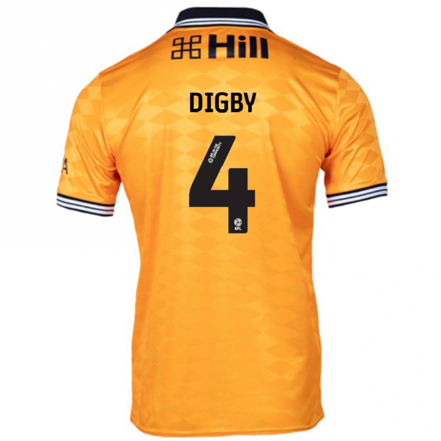 Niño Fútbol Camiseta Paul Digby #4 Naranja 1ª Equipación 2024/25