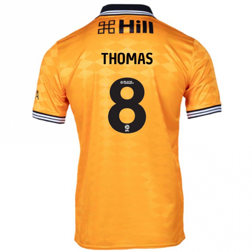 Niño Fútbol Camiseta George Thomas #8 Naranja 1ª Equipación 2024/25